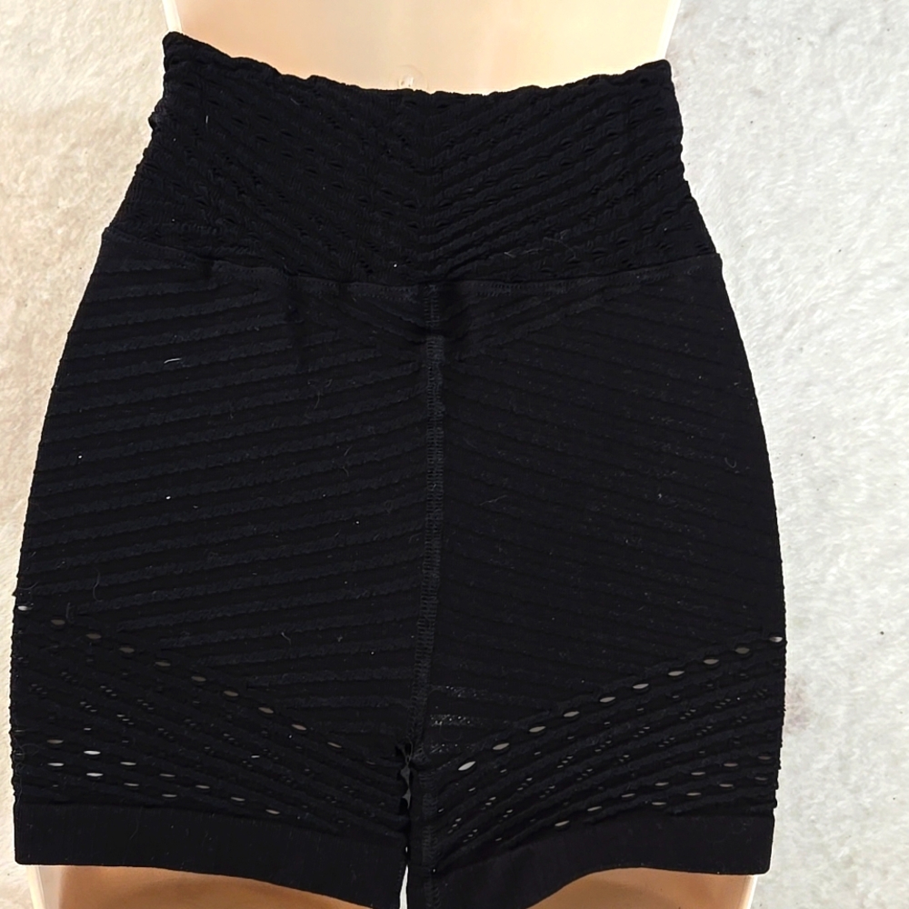 Free People movement textured running bike shorts high waist 🆕 XS/S - Picture 3 of 5